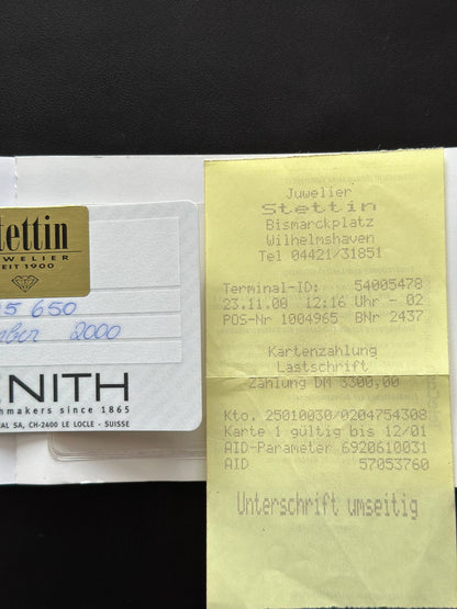 Zenith Elite HW ref. 01.1125.650/21 Full Set - 2000